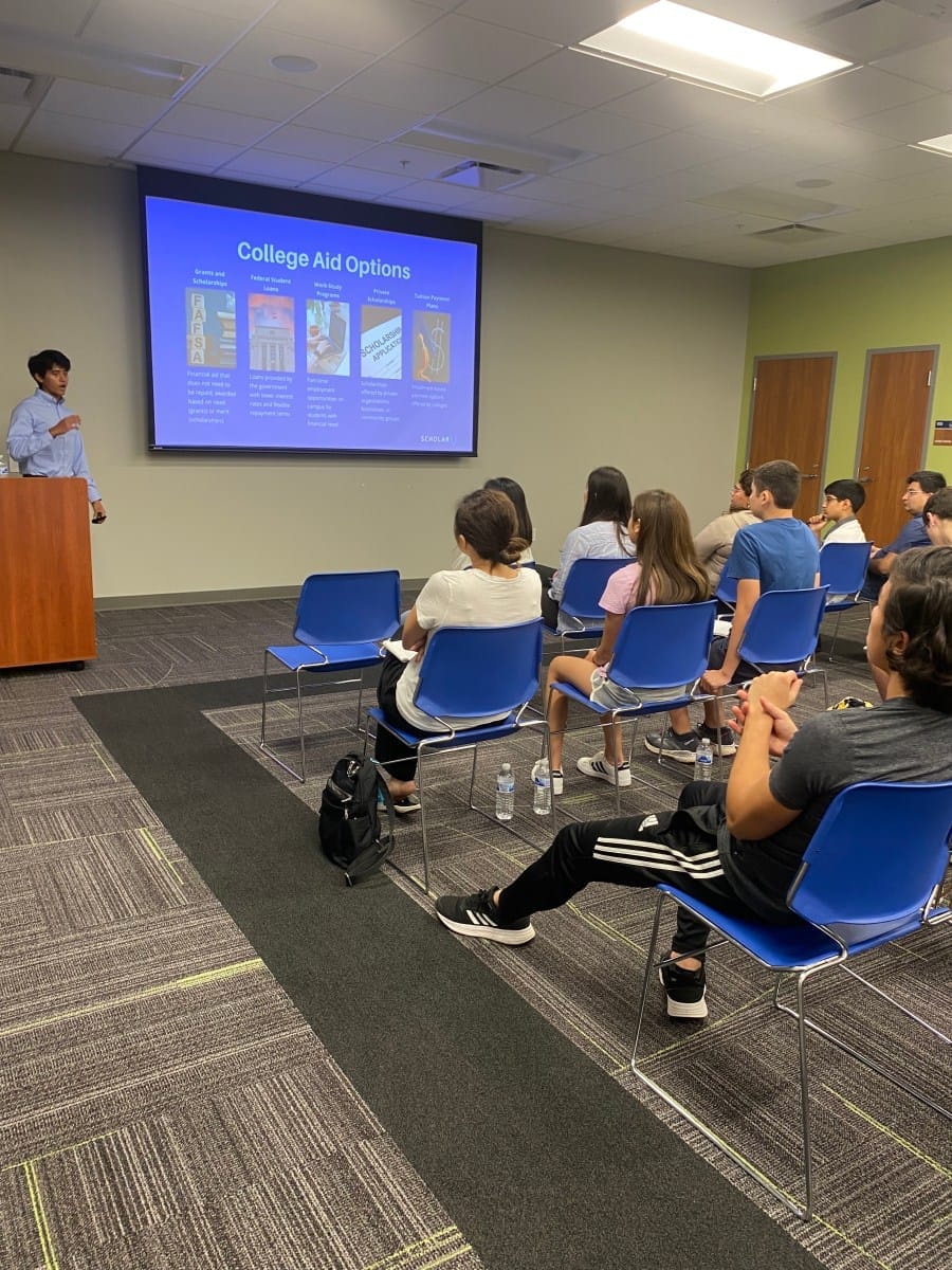 ScholarU mentors at a student event